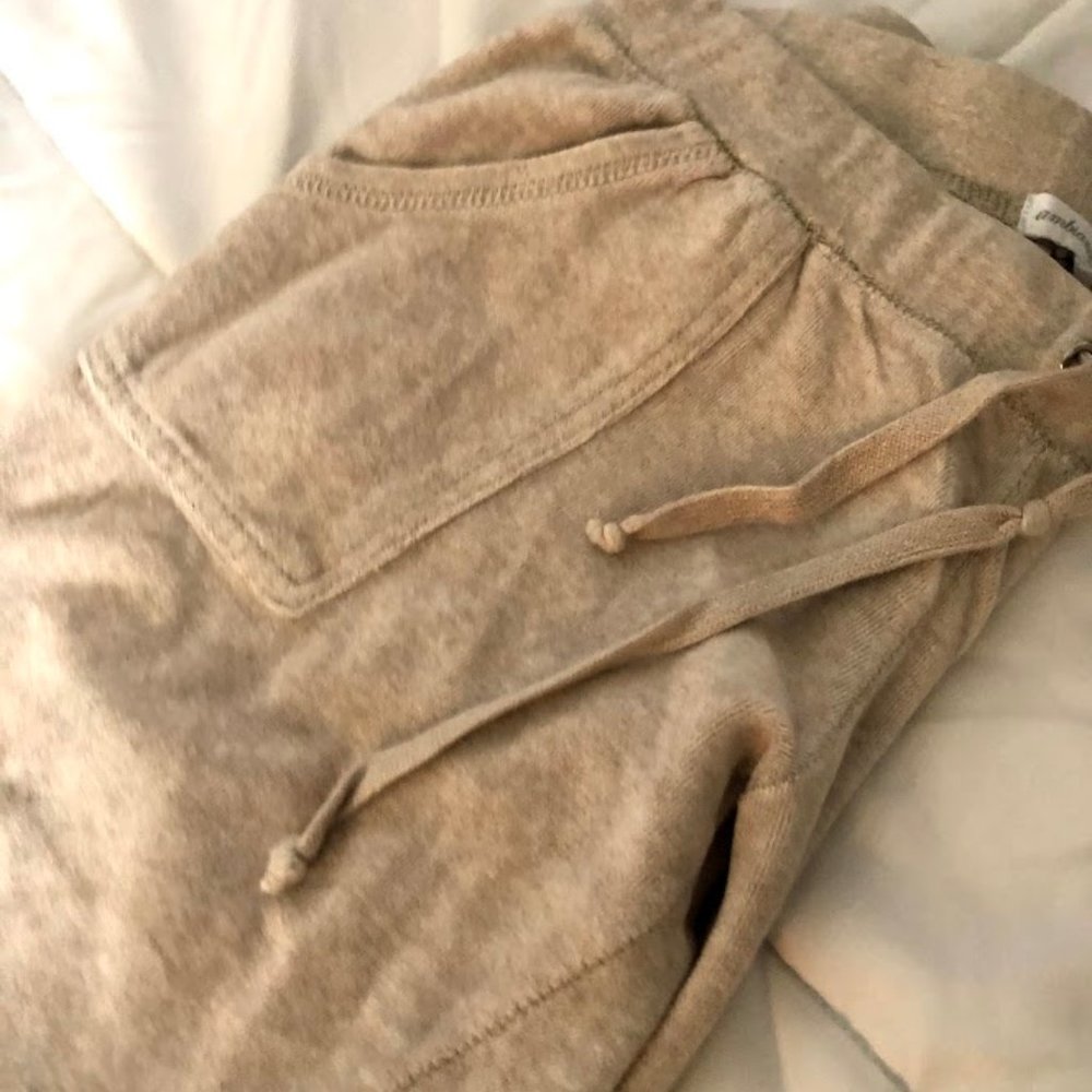 Beige sweat pants
